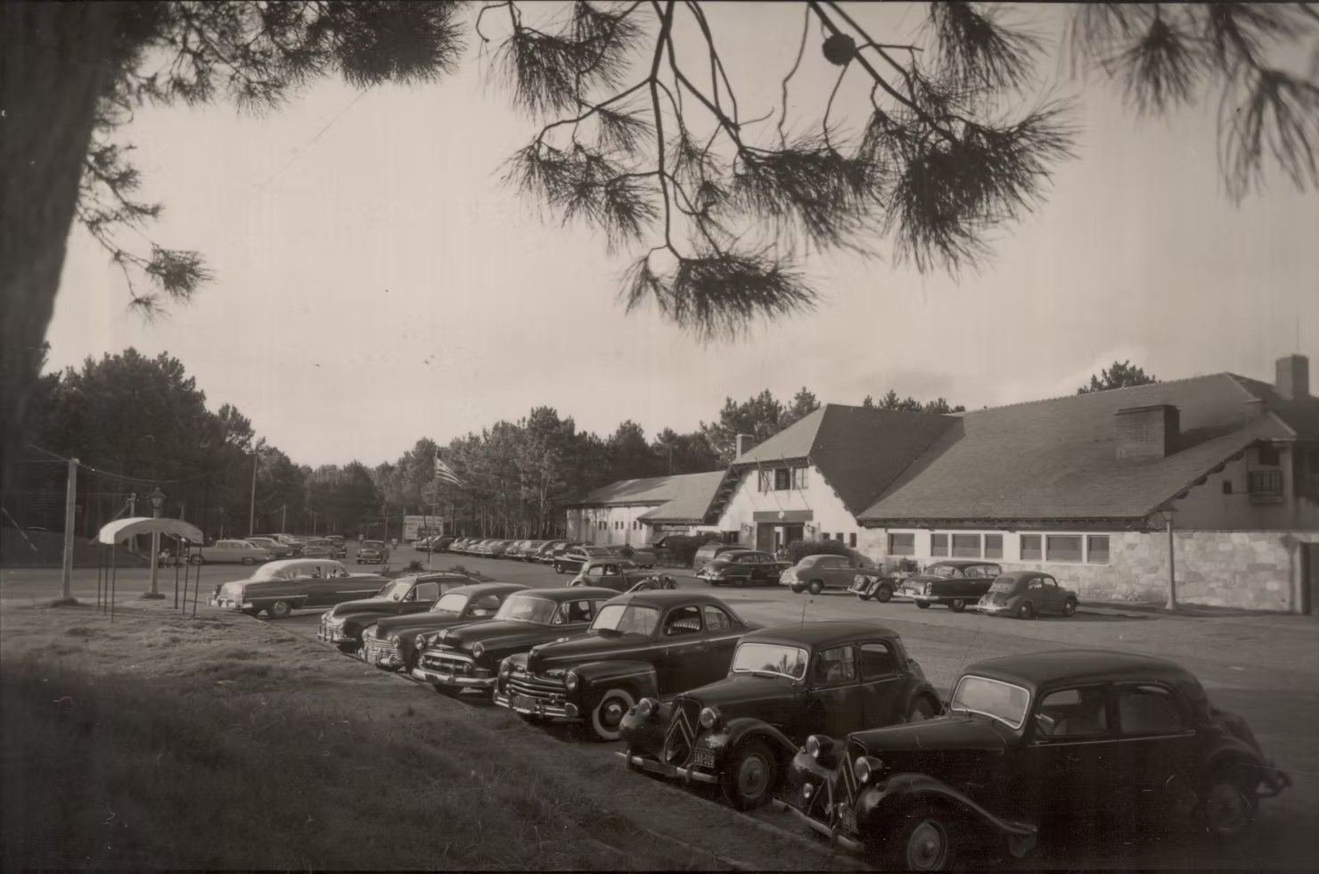 Automóviles clásicos frente al Cantegril Country Club de Punta del Este