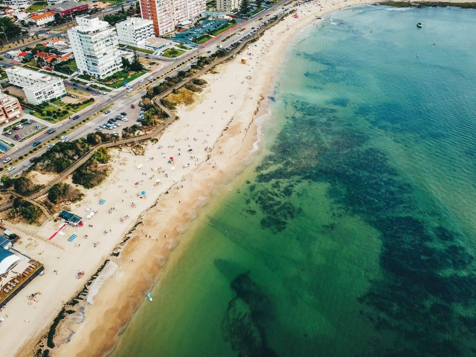 Vista aérea de la Playa Mansa de Punta del Este